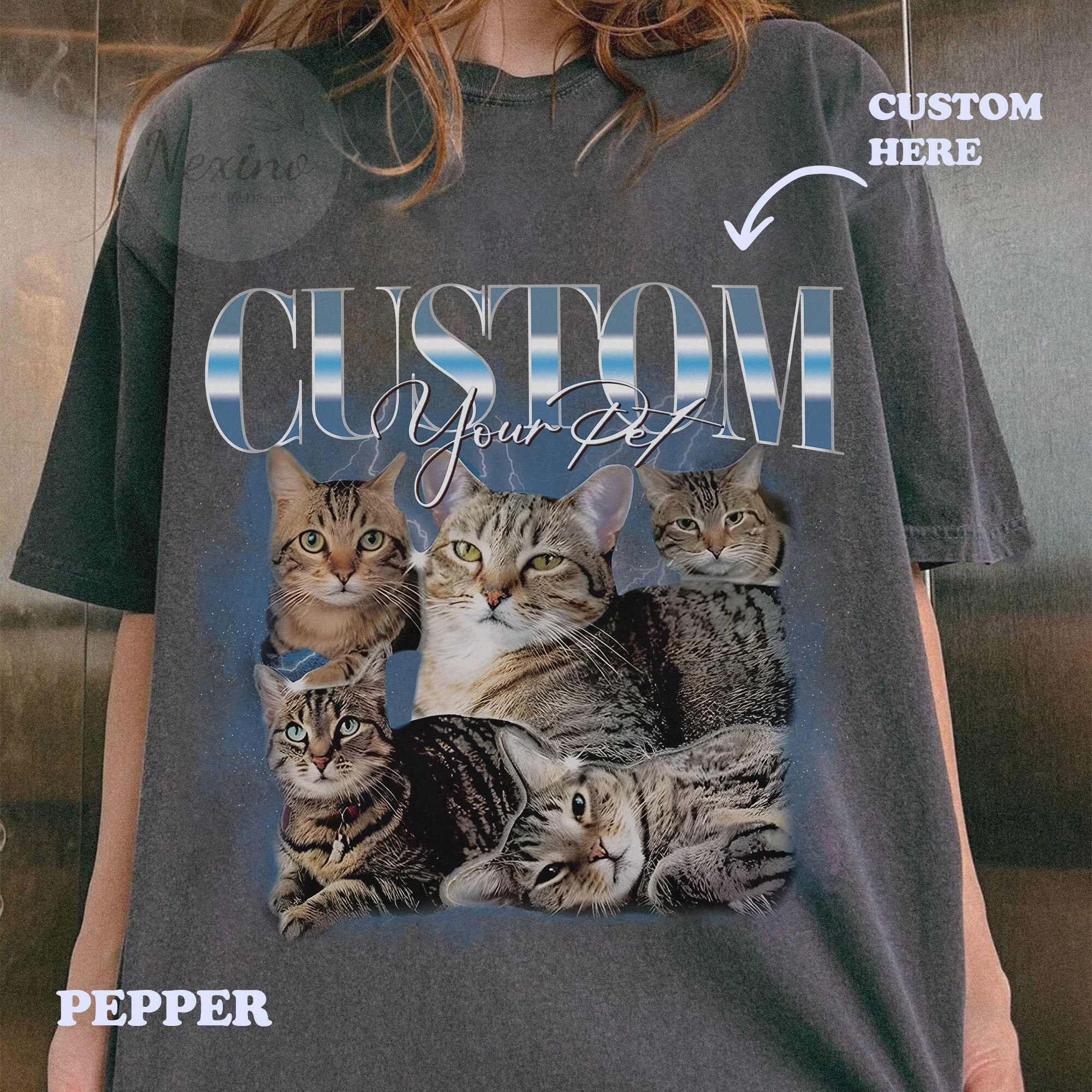 90s Pet Bootleg T-Shirt, Custom Photo - Vintage Graphic 90s T-shirt