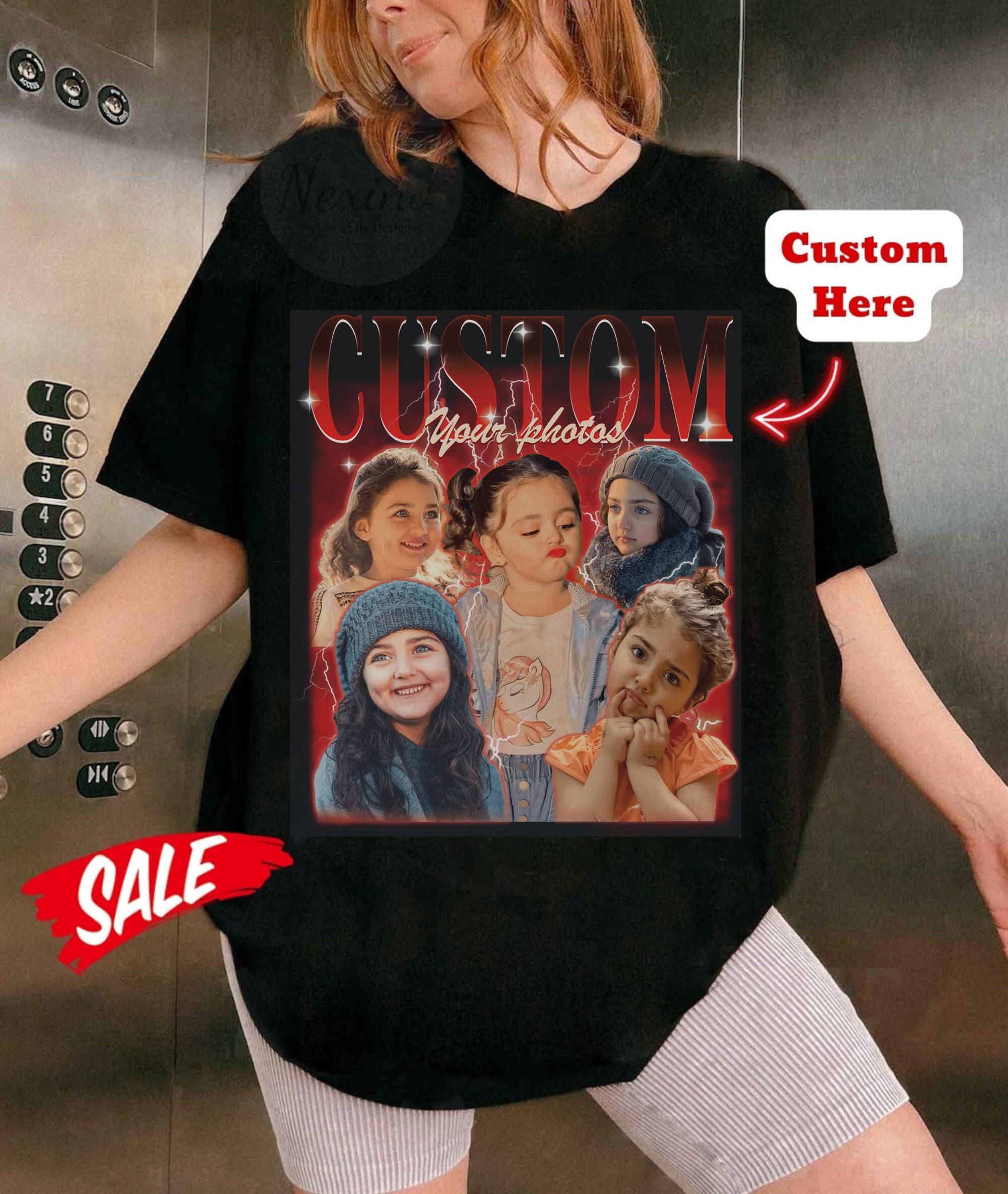 Retro Baby Bootleg Custom Shirt, Custom Photo - Vintage Graphic 90s T-shirt