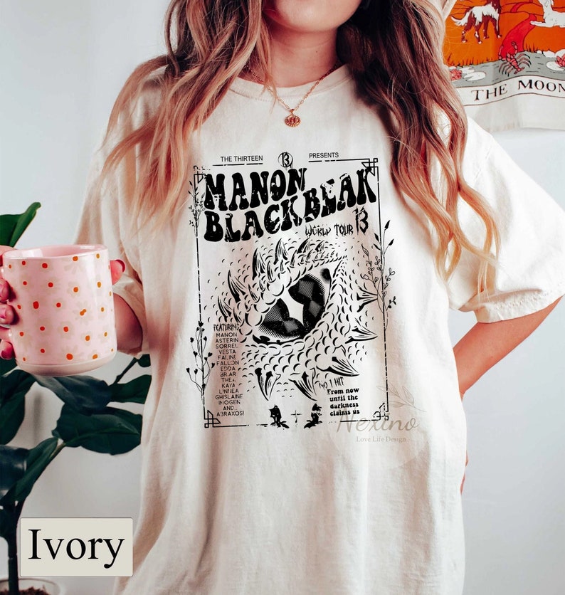 Manon Blackbeak Throne of Glass Comfort Colors Shirt, Sarah J Maas Merch, Rowan Whitethorn, ACOTAR Crescent City Rhysand, Book Quote Shirt image 3