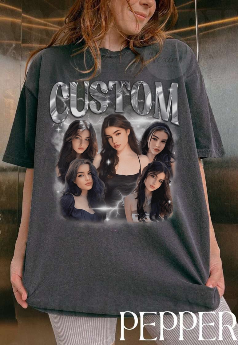 Discover Custom Bootleg T-Shirt, Custom Photo - Vintage Graphic 90s T-shirt