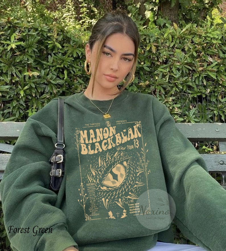 Manon Blackbeak Throne of Glass Comfort Colors Shirt, Sarah J Maas Merch, Rowan Whitethorn, ACOTAR Crescent City Rhysand, Book Quote Shirt image 2