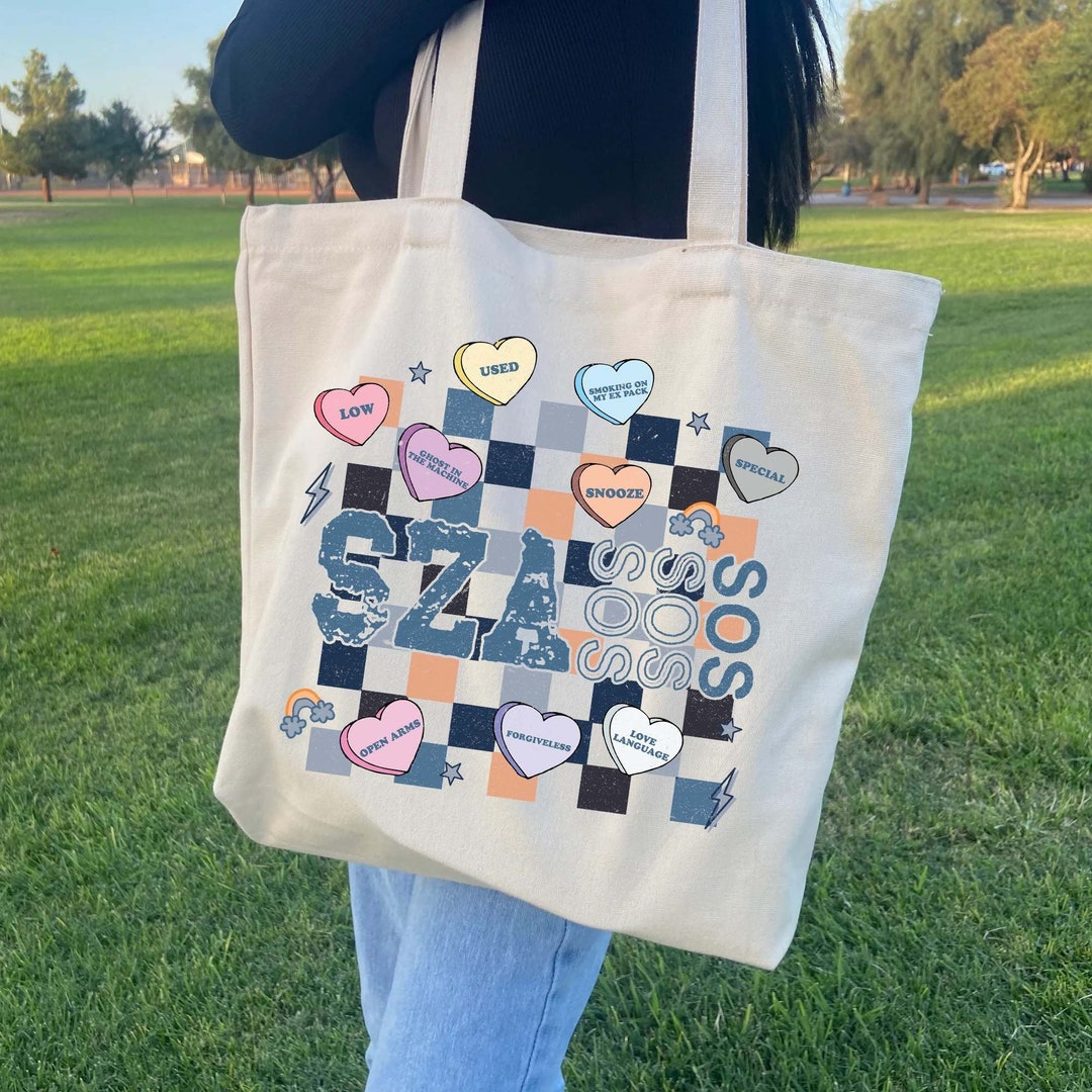 SZA SOS Tote Bag Concert Tote Bag Sos All Songs Heart Tote - Etsy