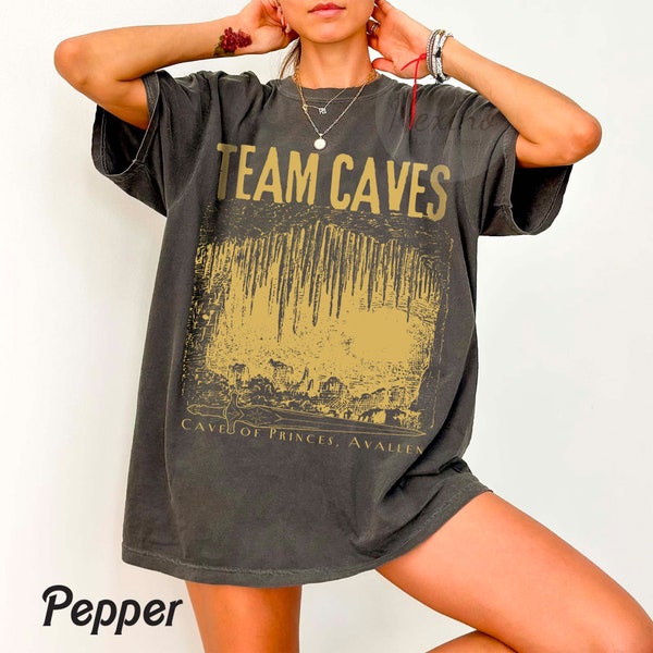 Team Caves Crescent City Fan Comfort Colors Shirt, House Of Flame And Shadow Inspired Tee, Avallen Fae Bryce Quinlan, SJM Merch,Bookish Gift