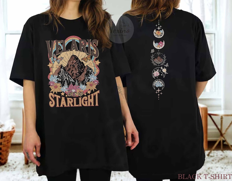 Velaris City Of Starlight ACOTAR Two-Sided Sweatshirt, The Night Court Shirt, Court of Dreams, Rhysand, Cassian, Sarah J Maas, Booklover Tee image 5