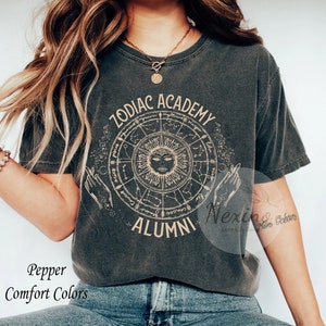 Zodiac Academy Alumni Licensed Distressed Shirt, Zodiac Academy Merch, Vega Twins T-shirt, Zodiac Signs, Star Constellations shirt.