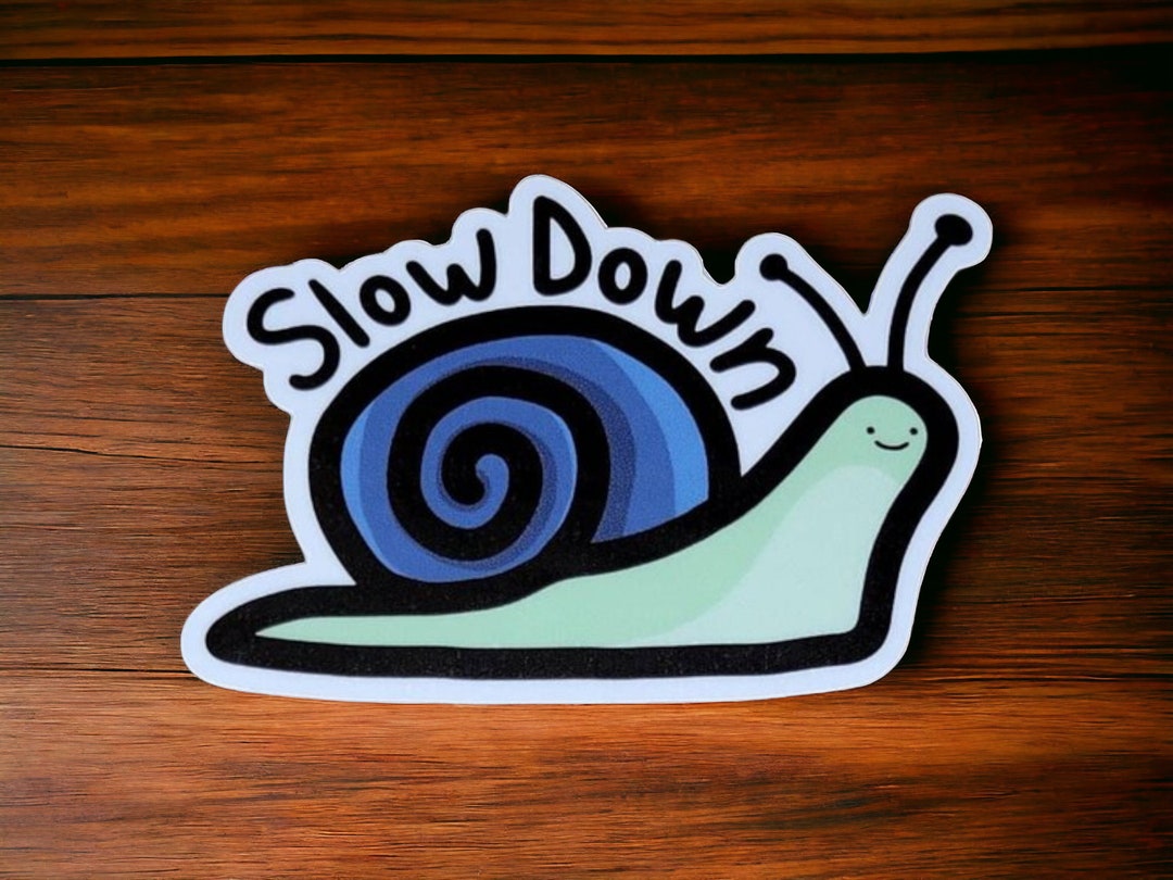 Snail Sticker, Removeable Vinyl, Funny Sticker for Water Bottle, Laptop ...