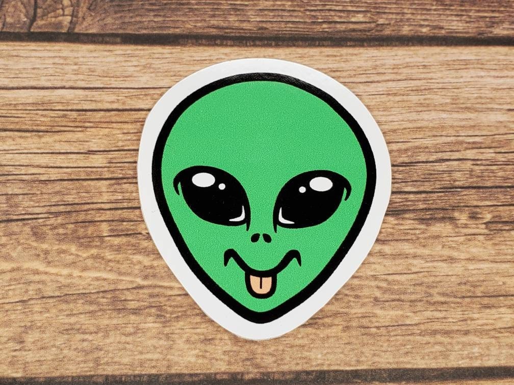 Alien Sticker Space Aesthetic for Water Bottle Laptop - Etsy