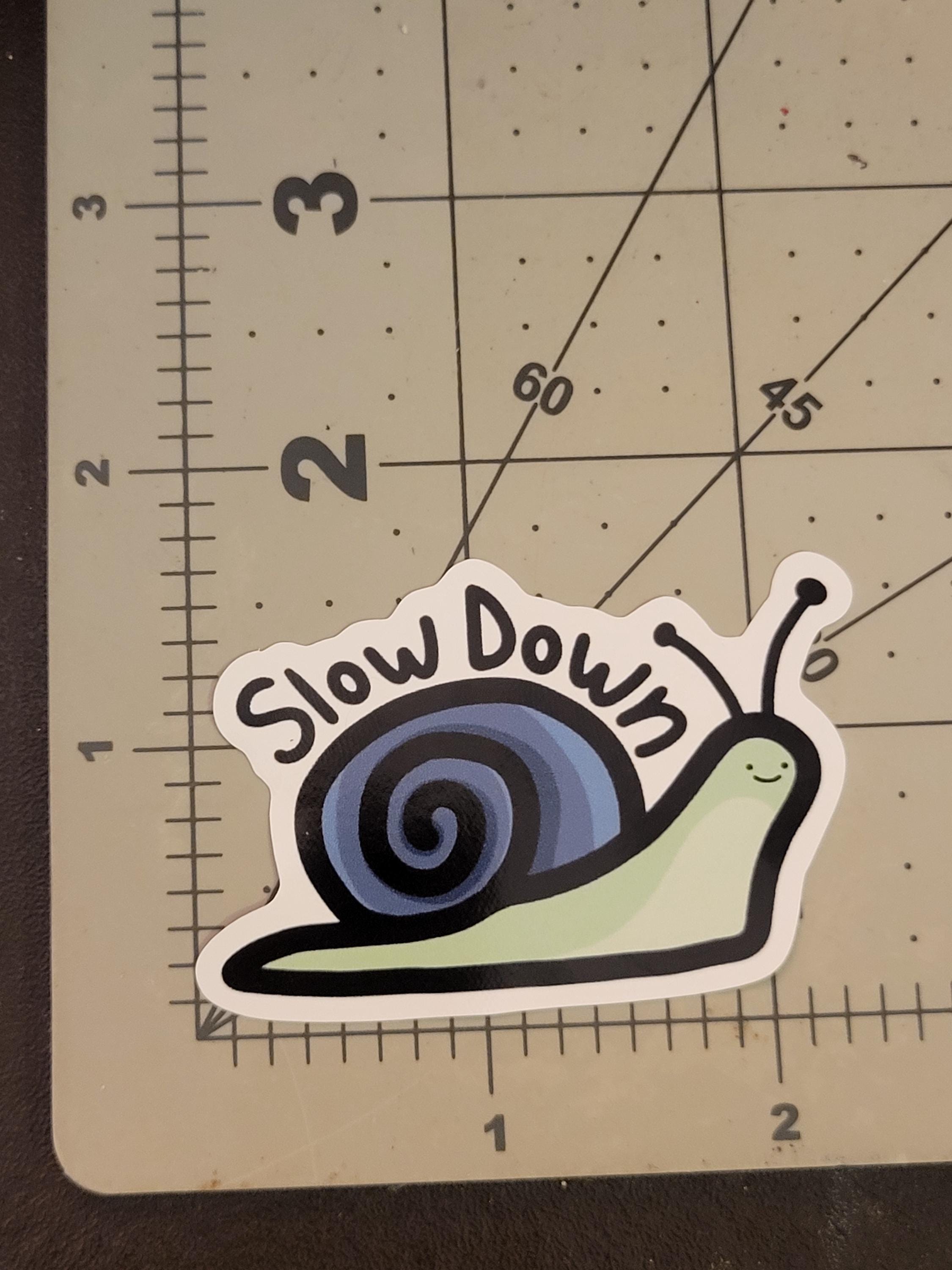 Snail Sticker, Removeable Vinyl, Funny Sticker for Water Bottle, Laptop ...