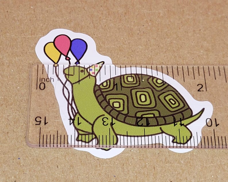 Turtle Sticker, Reptile Sticker for Water Bottle, Laptop, or Journaling