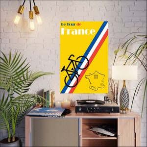 Affiche Tour de France - Carte