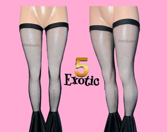 Exotic Fishnet Leg Flares