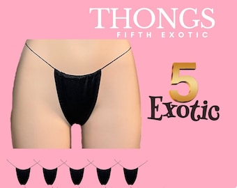 Bulk 10 black thongs wholesale