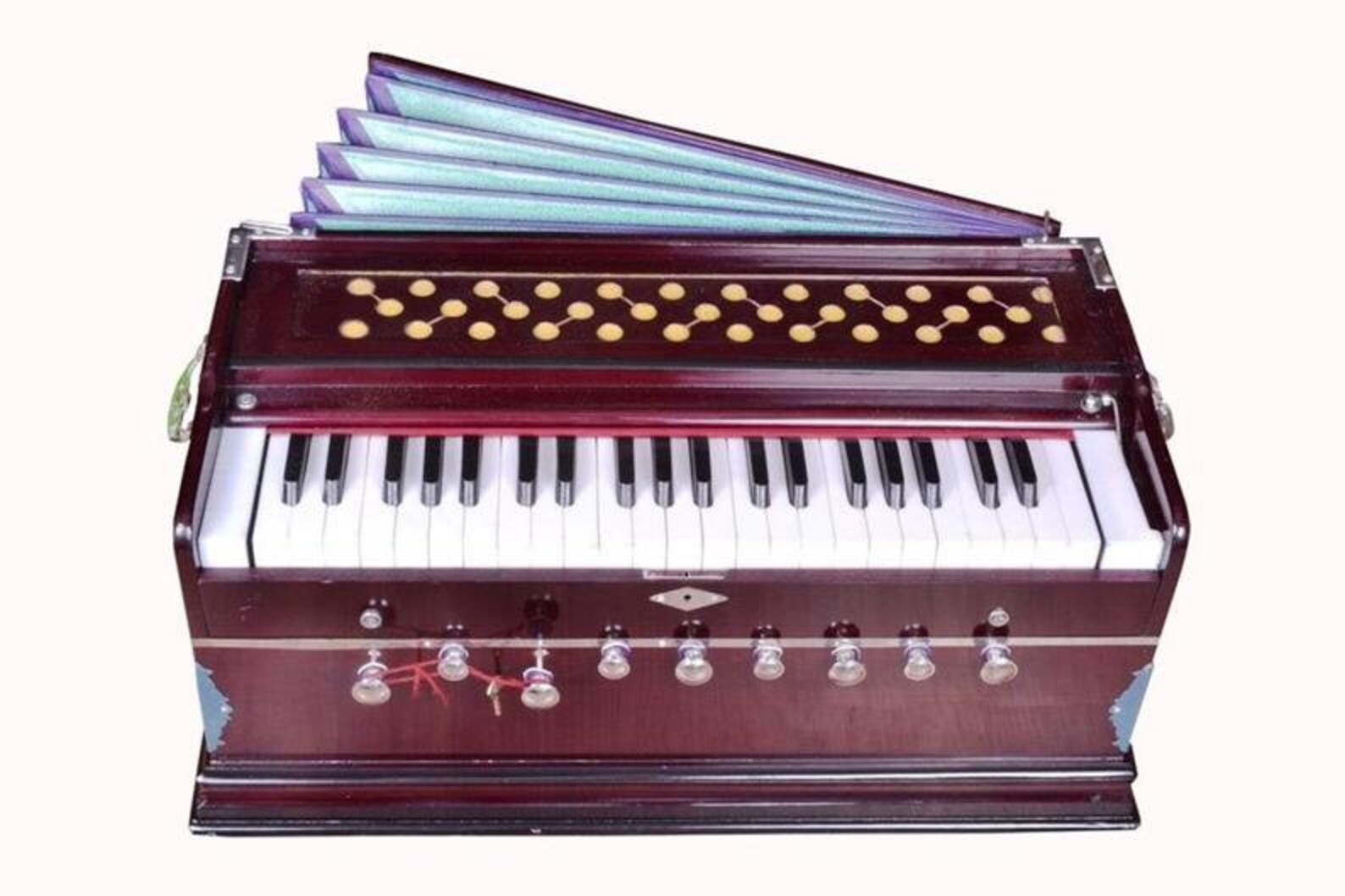 Harmonium 9 Stopper Chudidaar Bellow 42 Key Two Reed Bass Male Etsy
