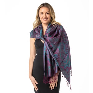 Wine Jade Pure Silk Shawl, Wrap, Scarf, Pashmina, Handcrafted, Yoga Shawl