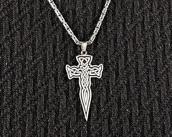 Byzantine Cross necklace - Mens cross chain - Byzantine chain - Viking Chain Cross Necklace - Celtic cross necklace - Konstantino cross