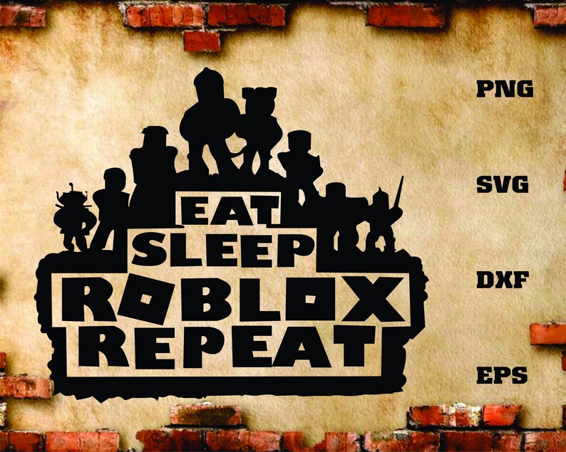 Download Eat Sleep Roblox Repetir Juegos SVG Bundle Silueta SVG ...