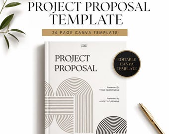 Editable Project Proposal Template Canva | Business Proposal