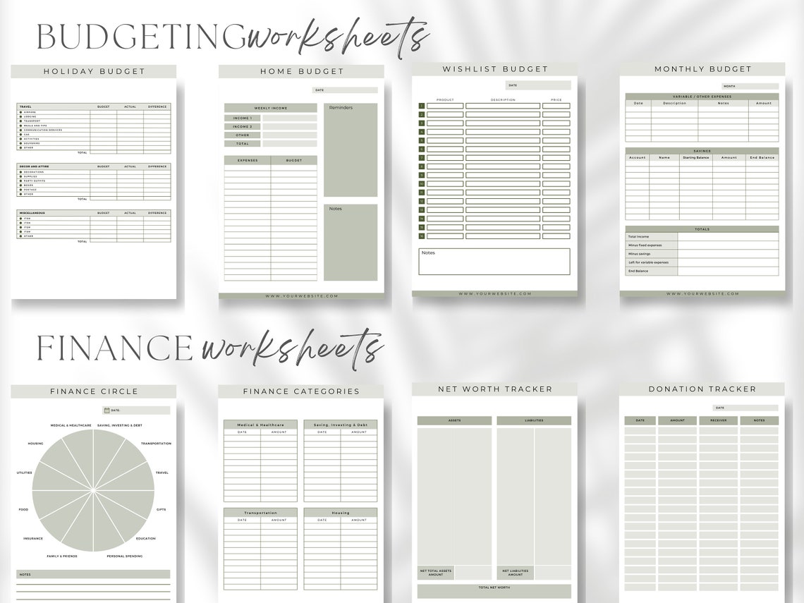 White Label Budget Planner Template, PLR Financial Planner Resell Templates, PLR Yearly Budget