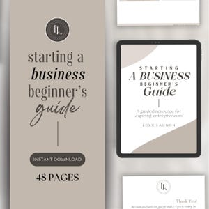Business Startup Guide for Beginners | Side Hustle Roadmap (Digital Download)