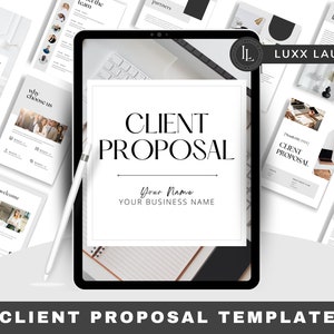 Client Proposal Template, Business Pitch Template, Virtual Assistant Client Proposal Canva Template, New Client Welcome, Client Proposal
