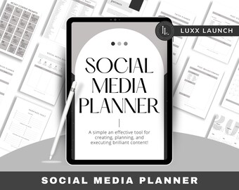 Printable Social Media Planner: Business Marketing (148 Pages)