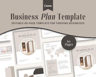 Editable Canva Business Plan Template | Business Startup Workbook