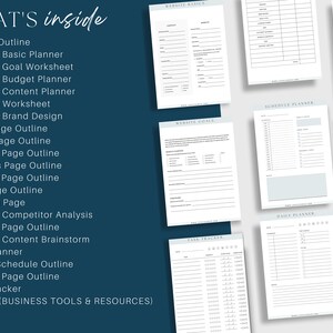 Cover image of website planning workbook helping entrepreneurs organize pages and copy.