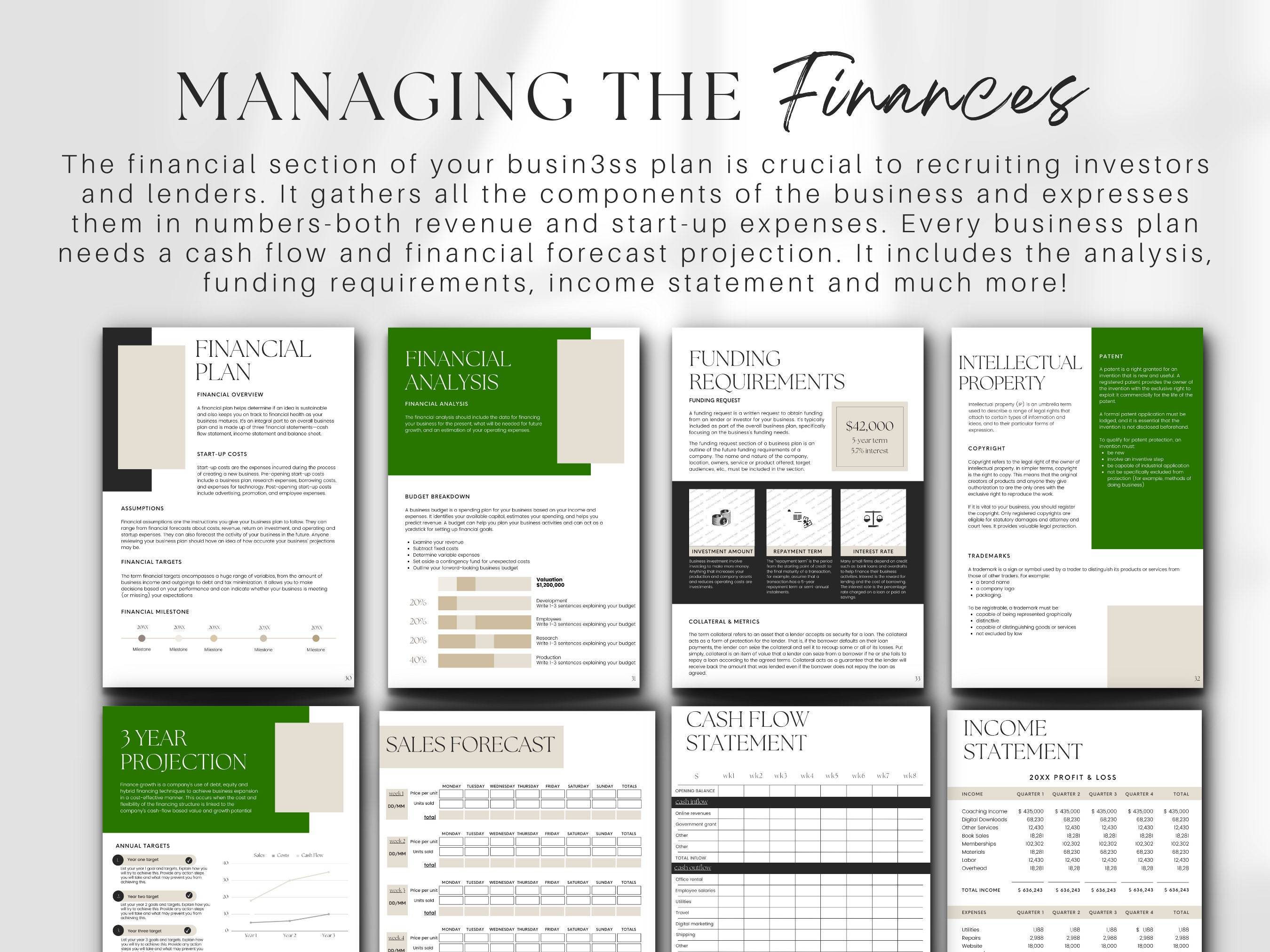 Editable Business Plan Template: Canva Small Business Planner - Etsy
