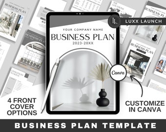 Editable Business Plan Template: Minimalist Canva Workbook