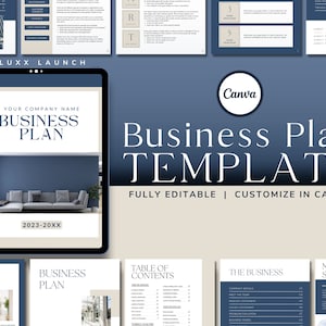 Small Business Plan Template | Editable Business Plan | Canva Small Business Plan Template | Business Planner |  Brand Strategy |