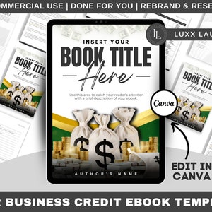 Modelo de e-book de crédito empresarial PLR, modelo de e-book de crédito empresarial de marca branca, pasta de trabalho de crédito empresarial PLR