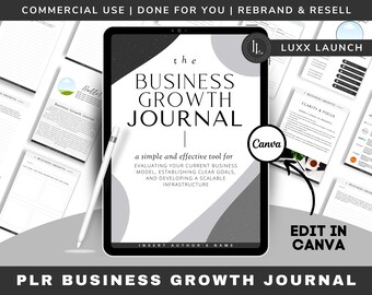 PLR Business Growth Journal: Commercial Use Workbook
