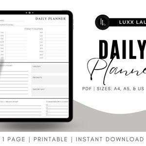 Daily Planner Printable: Task List Template (PDF)