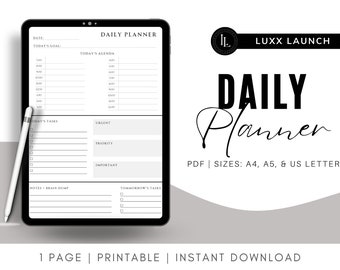 Daily Planner Printable: Task List Template (PDF)