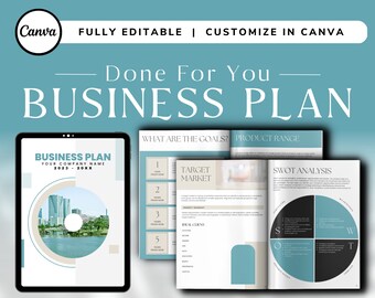 Editable Business Plan Template: Canva Business Planning (Digital Download)
