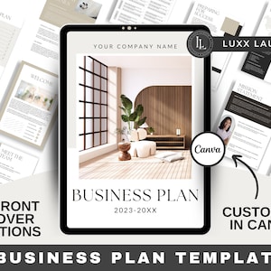 Business Plan Template, Canva Business Plan | Business Plan Workbook, Editable Business Plan, Start Up Workbook, Business Plan Analysis
