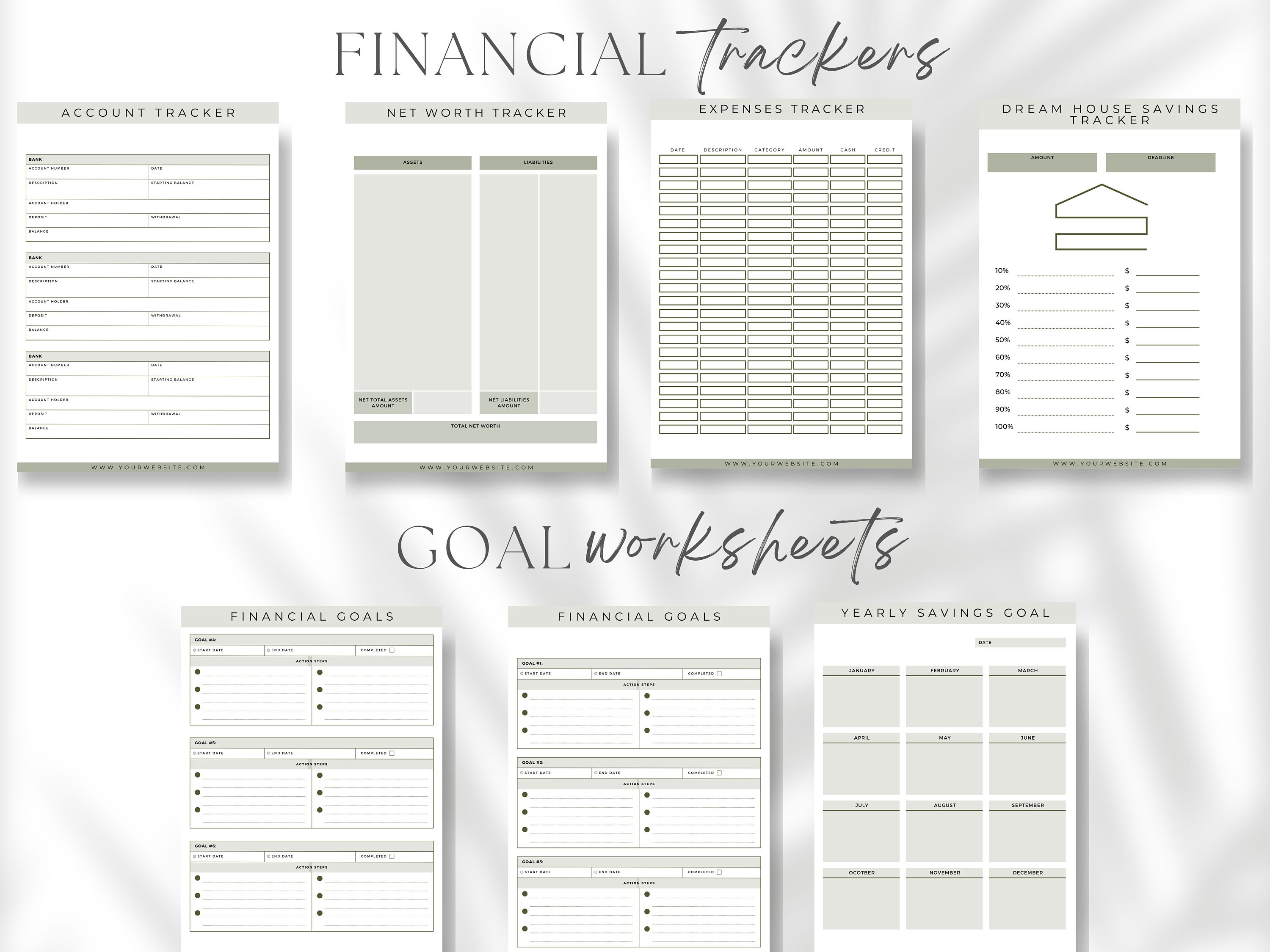 White Label Budget Planner Template PLR Financial Planner Etsy