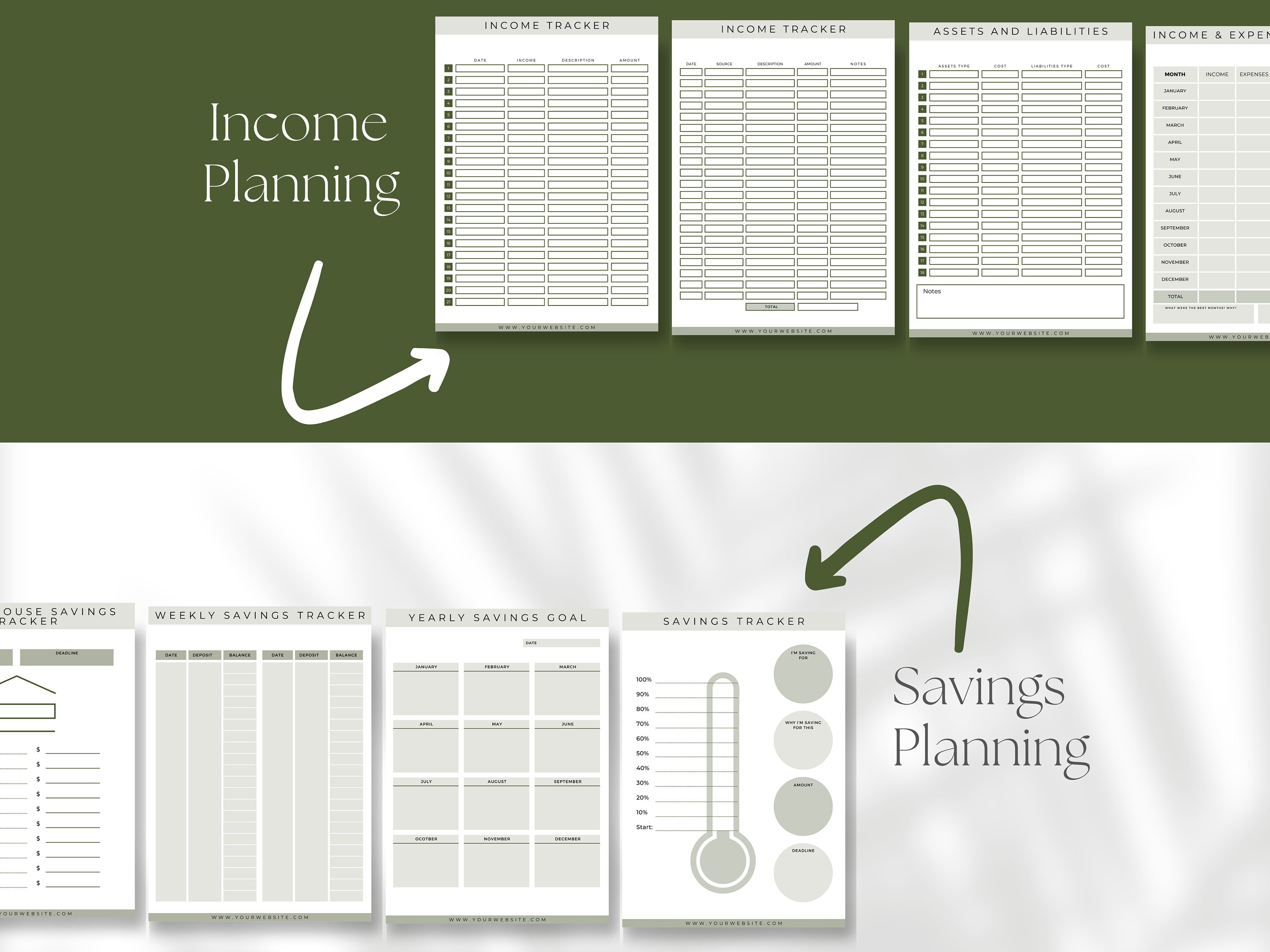 White Label Budget Planner Template PLR Financial Planner Etsy