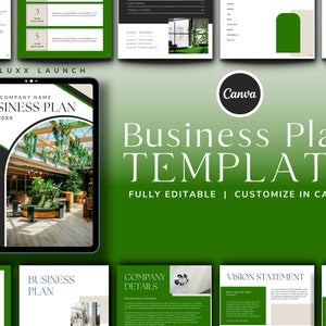 Business Plan | Editable Business Plan | Canva Small Business Plan Template | Business Planner |  Brand Strategy | SBA