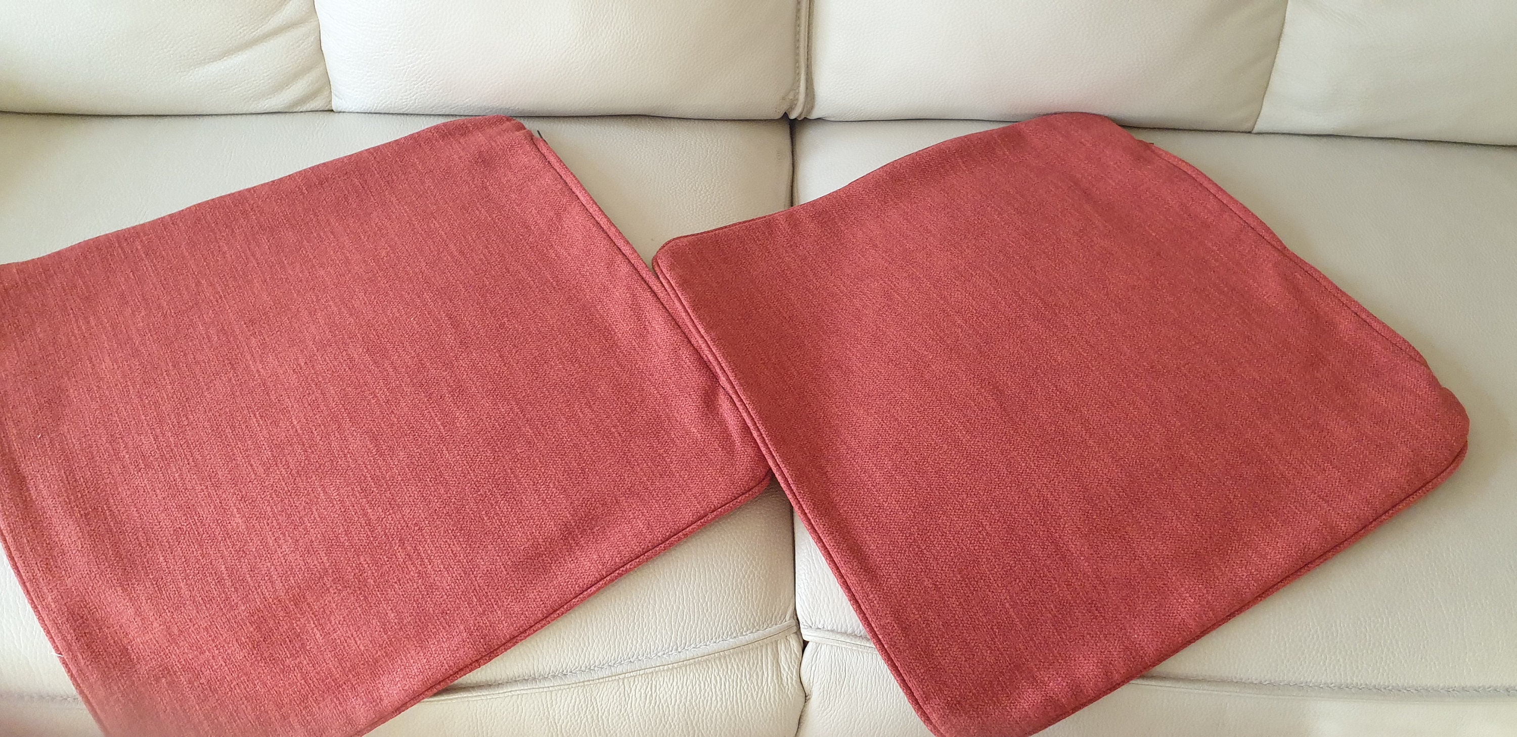 Pair of Burnt Red Cushion Covers Etsy