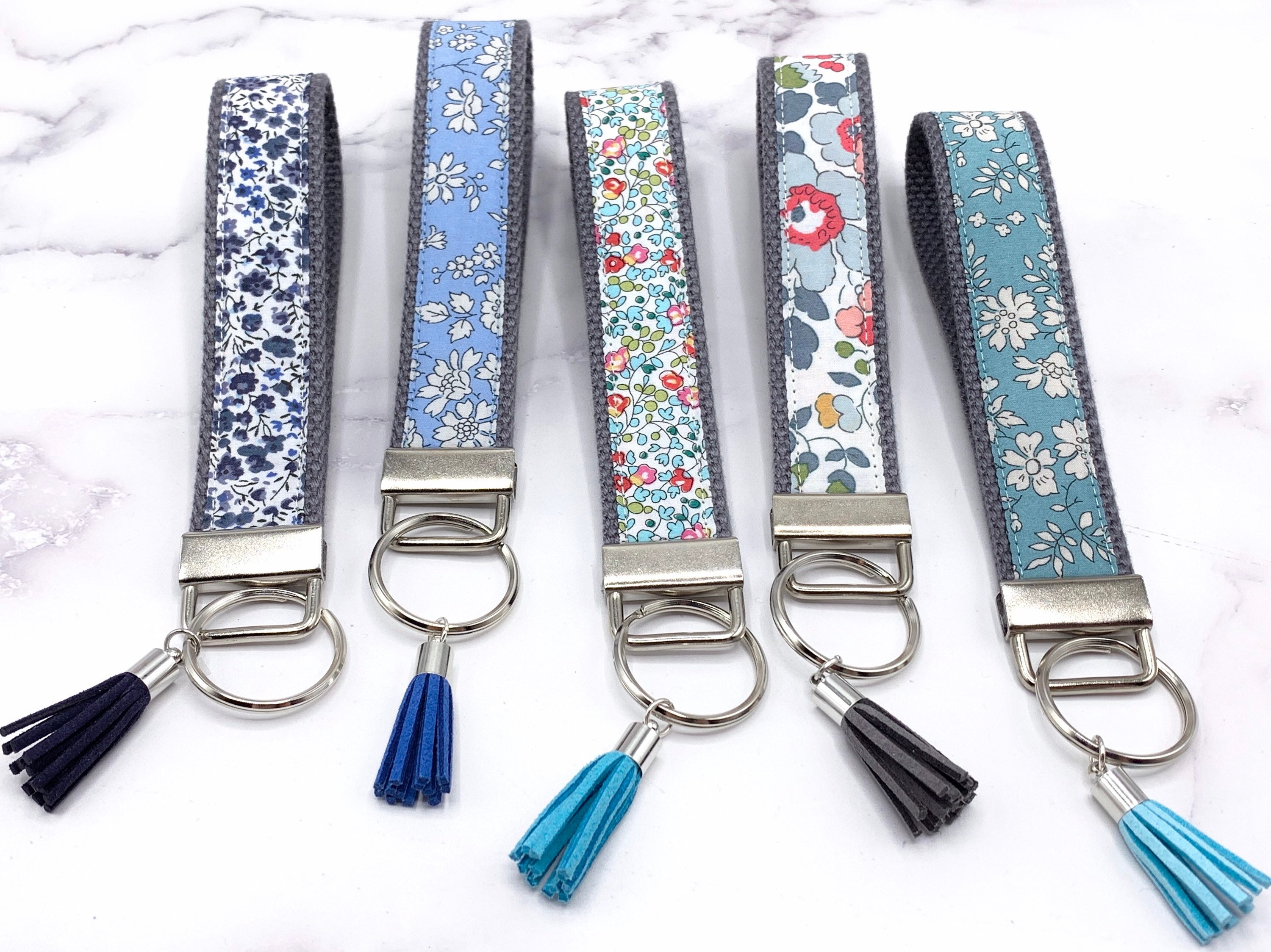 2Pcs 26mm Key Fob Hardware With Key Rings For Bag Wristlets With Fabric  Ribbon Webbing Embossed Wristlet Keychain Making