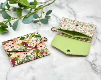 Rifle Paper Mini-Size Card Wallet /Double Pocket /Optional Personalization Service /Lanyard ID Wallet /Personalized Gifts for Her