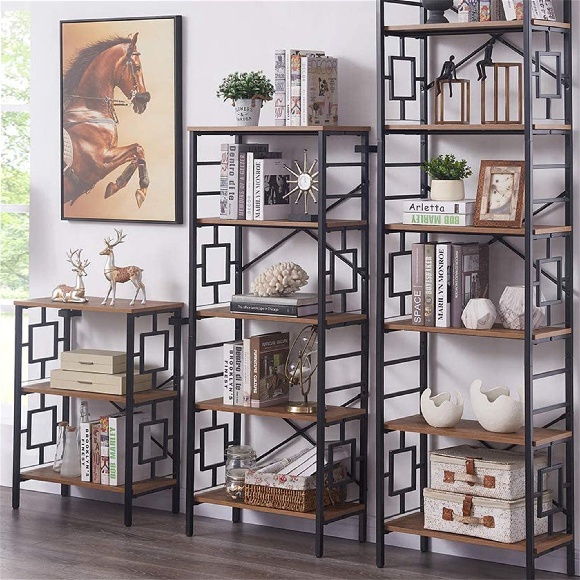 Estantería industrial gabinete de estanterías abiertas | Etsy