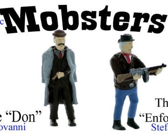 Figurines peintes MOBSTERS le Don et l'Enforcer à l'échelle HO