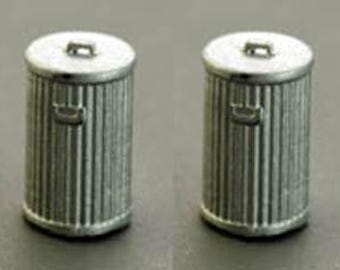O Scale TRASH CAN Pack of 4, Finished