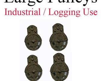 Lot de 4 poulies HO Scale LARGE de 2 tailles différentes