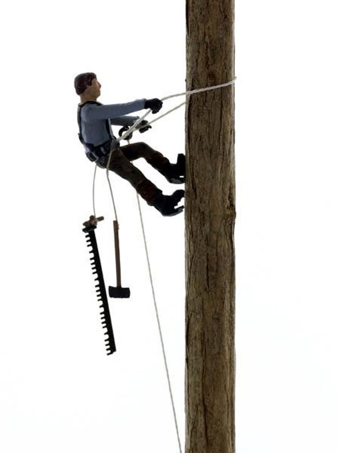 S Scale Logging Figure, the Tree Topper / High Climber Painted Set - Etsy