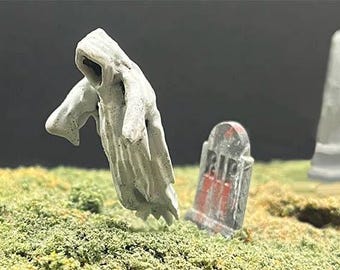 HO Scale People GHOST emerging from Grave Set FINISHED