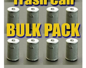 N Scale TRASH CAN Bulk Pack of 16 Finished