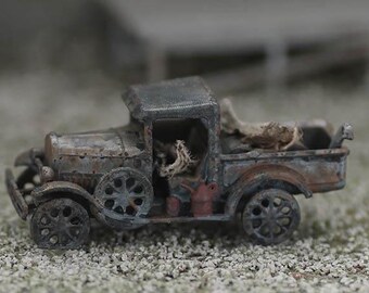 Pick-up à l'échelle HO des années 1930 ROUILLANT, véhicule fini 1/87
